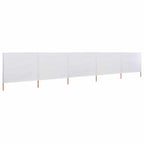 5-teiliges Windschutzgewebe 600 x 160 cm Sandweiß