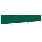 5-teiliges Windschutzgewebe 600 x 160 cm Grün