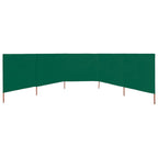 5-teiliges Windschutzgewebe 600 x 160 cm Grün