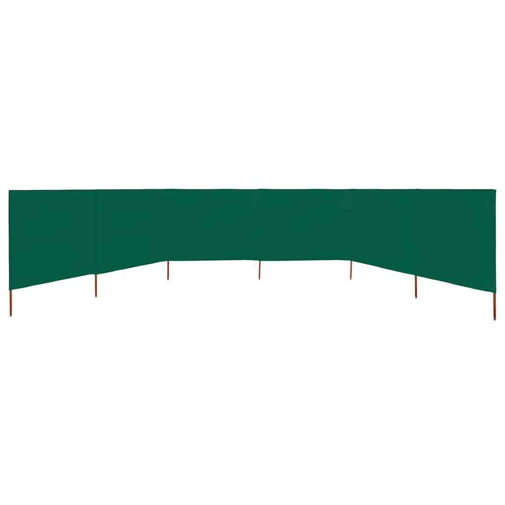 6-teiliges Windschutzgewebe 800 x 120 cm Grün