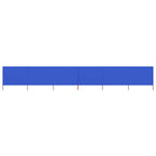 6-teiliges Windschutzgewebe 800 x 160 cm Azurblau
