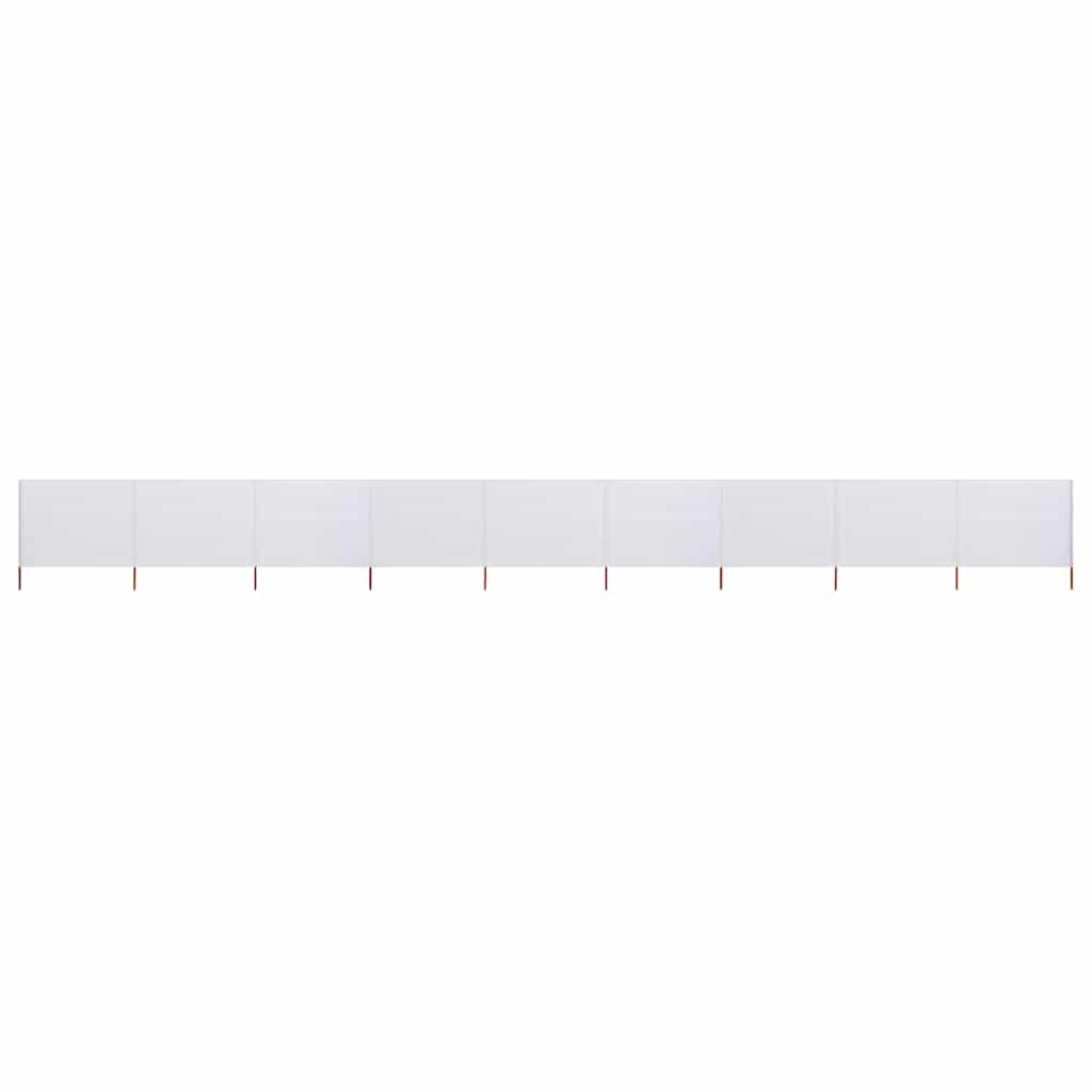 9-teiliges Windschutzgewebe 1200 x 80 cm Sandweiß