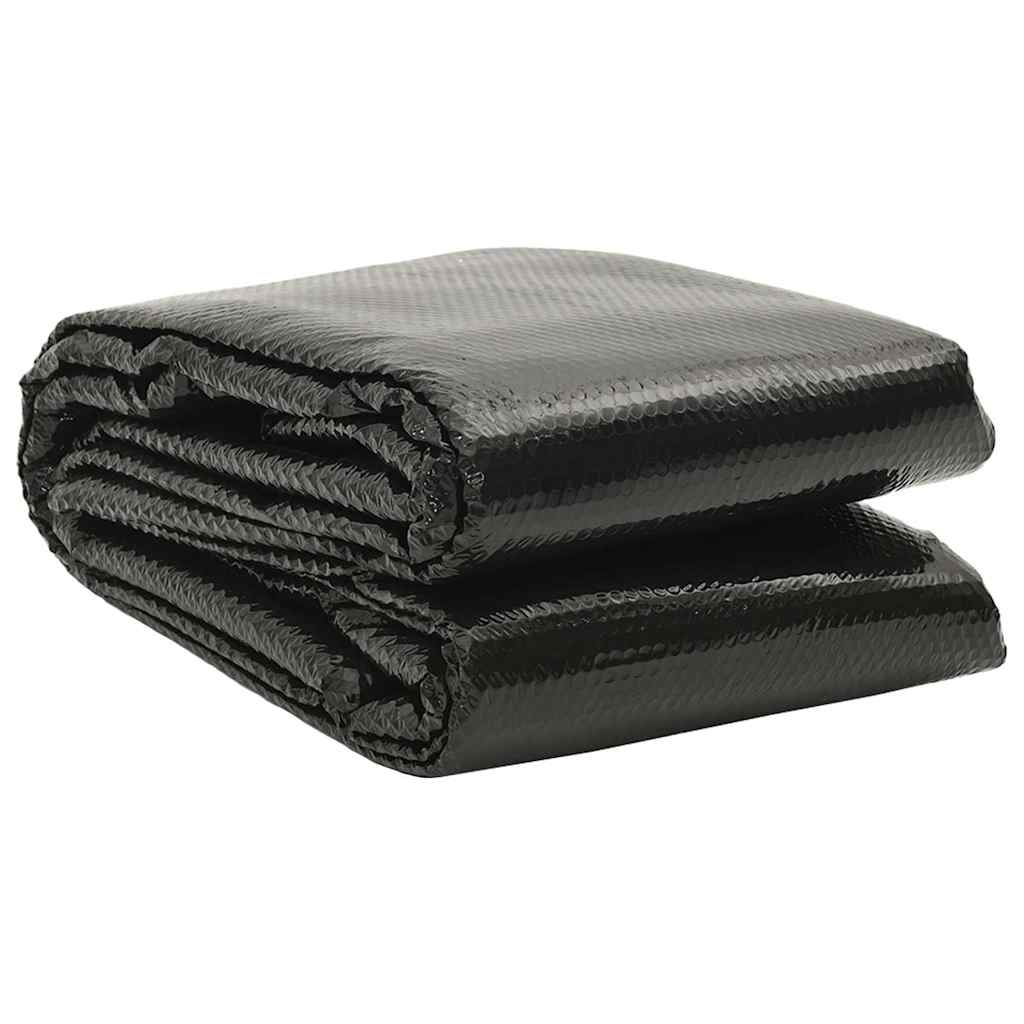 vidaXL Poolabdeckung Schwarz 975×488 cm PE