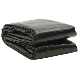 vidaXL Poolabdeckung Schwarz 975×488 cm PE