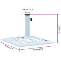 Sonnenschirmständer Weiß 12 kg 49 cm Gusseisen