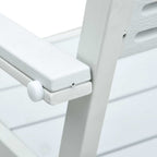 Gartenstühle 4 Stk. Weiß HDPE Holz-Optik