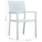 Gartenstühle 4 Stk. Weiß Kunststoff Rattan-Optik