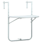 Balkon-Hängetisch Weiß 60x64x83,5 cm Kunststoff Rattan-Optik