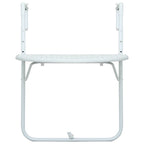 Balkon-Hängetisch Weiß 60x64x83,5 cm Kunststoff Rattan-Optik
