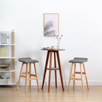 Barhocker 2 Stk. Dunkelgrau Stoff