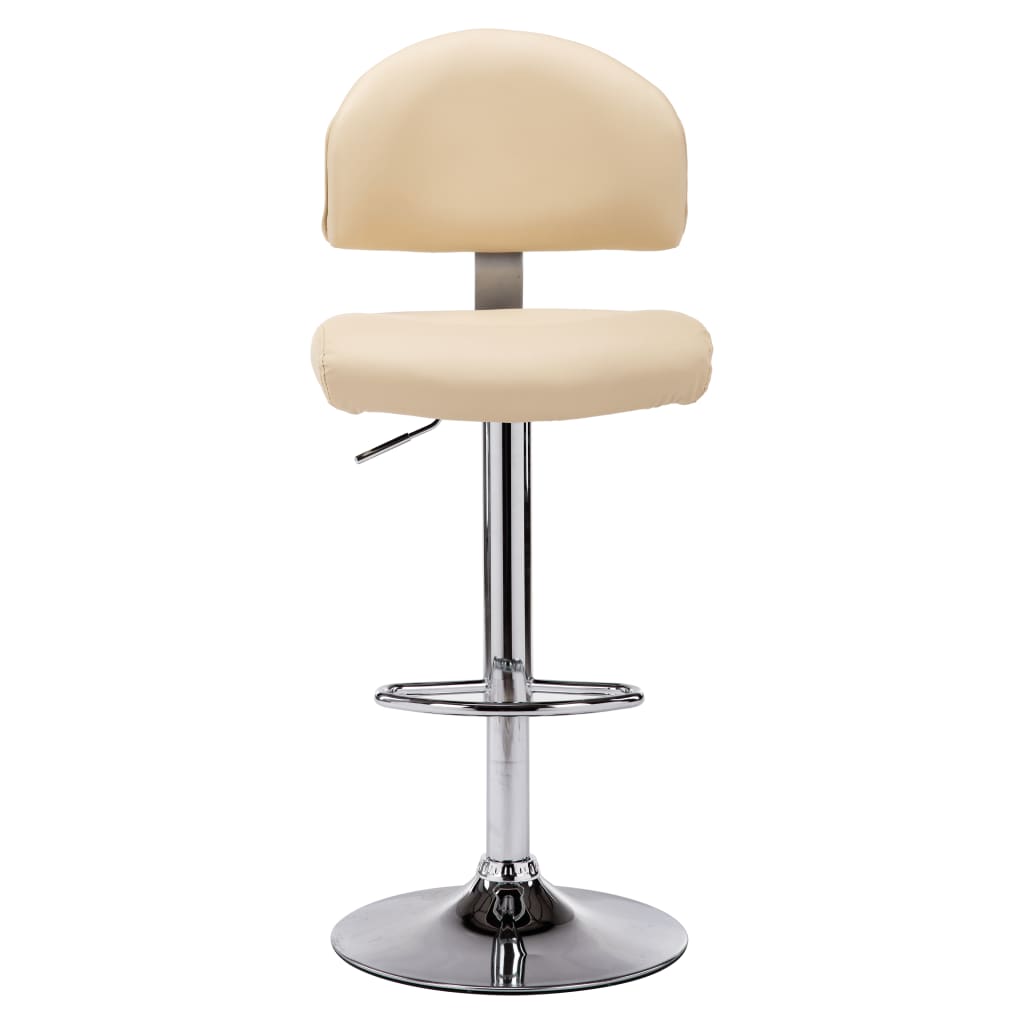 Barhocker Cremeweiß Kunstleder