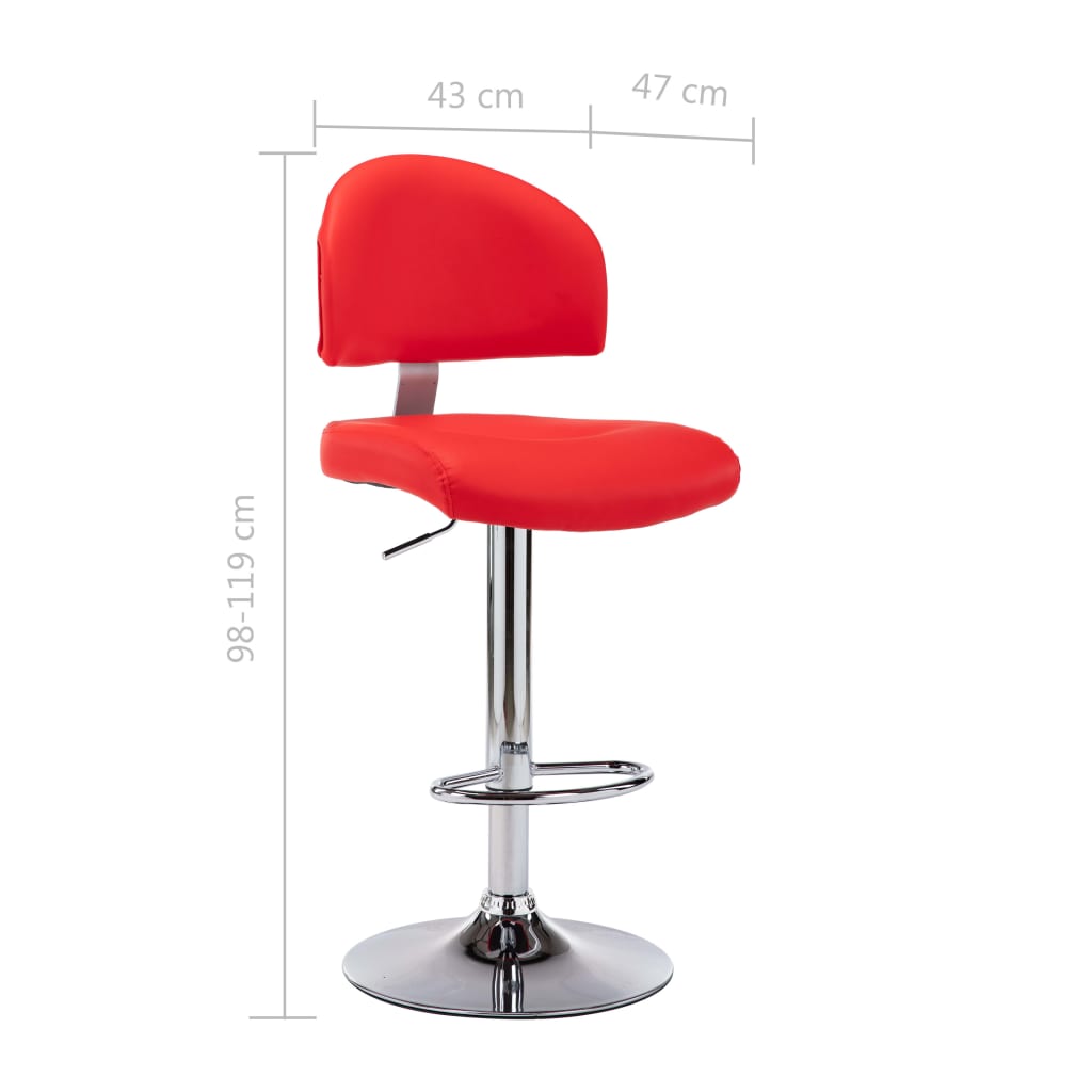 Barhocker Rot Kunstleder