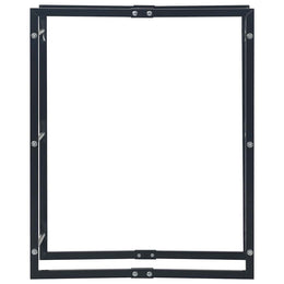 vidaXL Brennholzregal Schwarz 80×25×100 cm Stahl