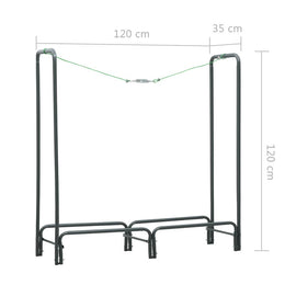 vidaXL Brennholzregal Anthrazit 120×35×120 cm Stahl