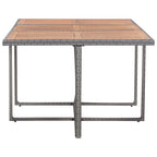 11-tlg. Garten-Essgruppe Poly Rattan Akazienholz Anthrazit