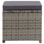 Gartenhocker 2 Stk. mit Sitzkissen Poly Rattan Anthrazit
