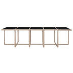 15-tlg. Garten-Essgruppe mit Auflagen Poly Rattan Beige