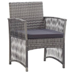 Gartensessel mit Sitzkissen 2 Stk. Anthrazit Poly Rattan