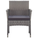 Gartensessel mit Sitzkissen 2 Stk. Anthrazit Poly Rattan