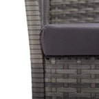 Gartensessel mit Sitzkissen 2 Stk. Anthrazit Poly Rattan