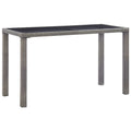 Gartentisch Anthrazit 123x60x74 cm Poly Rattan