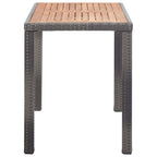 Gartentisch Anthrazit und Braun 123x60x74 cm Massivholz Akazie