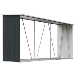 vidaXL Brennholzlager Verzinkter Stahl 330x84x152 cm Anthrazit
