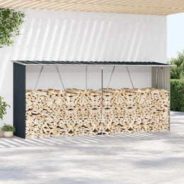 vidaXL Brennholzlager Verzinkter Stahl 330x84x152 cm Anthrazit