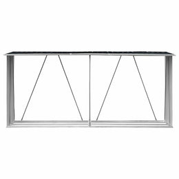 vidaXL Brennholzlager Verzinkter Stahl 330x84x152 cm Anthrazit