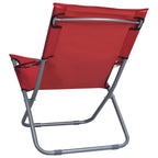 Klappbare Strandstühle 2 Stk. Stoff Rot