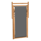 Strandstuhl Klappbar Massivholz Teak Grau