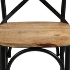 Esszimmerstühle 6 Stk. Schwarz Mango-Massivholz
