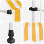 Markise Einziehbar Handbetrieben 100 cm Orange/Weiß Gestreift