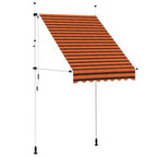 Einziehbare Markise Handbetrieben 150 cm Orange und Braun