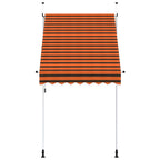 Einziehbare Markise Handbetrieben 150 cm Orange und Braun