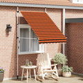 Einziehbare Markise Handbetrieben 150 cm Orange und Braun