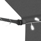 Einziehbare Markise Handbetrieben mit LED 300 cm Anthrazit