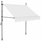Einziehbare Markise Handbetrieben mit LED 100 cm Creme