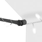 Einziehbare Markise Handbetrieben mit LED 200 cm Creme
