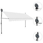 Einziehbare Markise Handbetrieben mit LED 350 cm Creme