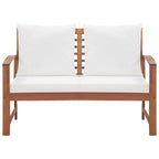 4-tlg. Garten-Lounge-Set mit Auflagen Massivholz Akazie