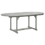 Gartentisch Grau 200x100x75 cm Massivholz Akazie