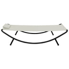 Gartenbett Creme 200x90 cm Stahl