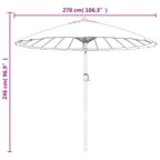 Sonnenschirm mit Aluminium-Mast 270 cm Bordeauxrot