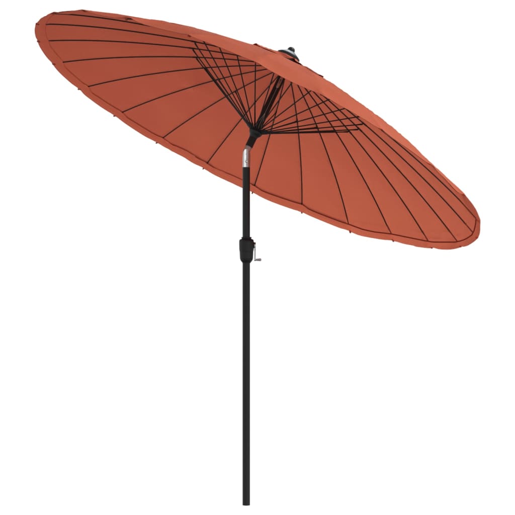Sonnenschirm mit Aluminium-Mast 270 cm Terrakotta
