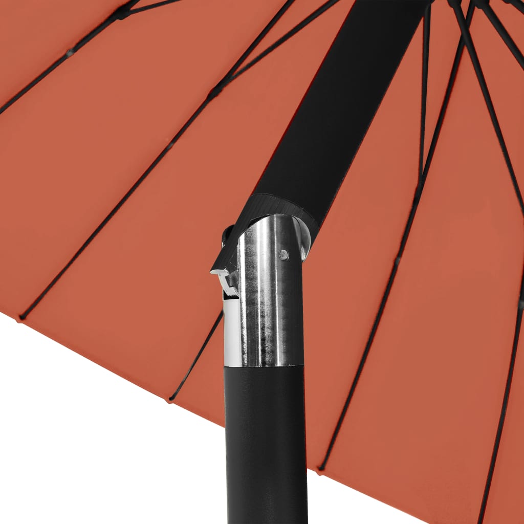 Sonnenschirm mit Aluminium-Mast 270 cm Terrakotta