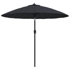 Sonnenschirm mit Aluminium-Mast 270 cm Schwarz