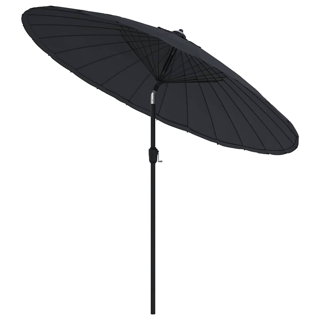 Sonnenschirm mit Aluminium-Mast 270 cm Schwarz