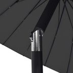 Sonnenschirm mit Aluminium-Mast 270 cm Schwarz