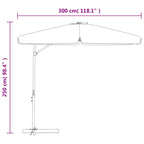 Sonnenschirm mit Stahl-Mast 300 cm Sandweiß